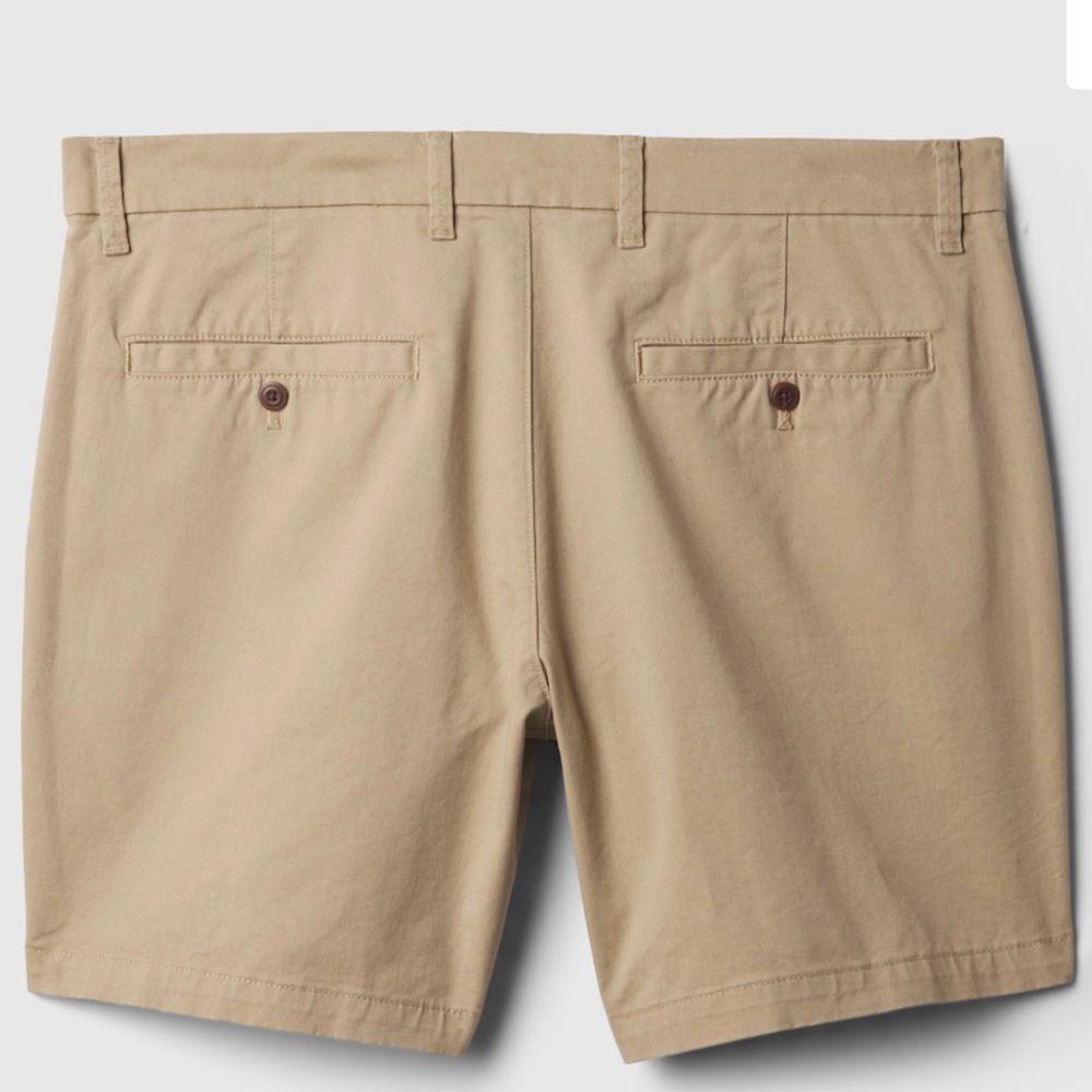 GAP NWT Men’s 6” Shorts Chino Iconic Khaki Tan Size 29 - Picture 9 of 9
